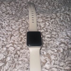 Apple Smartwatch with Cream Band